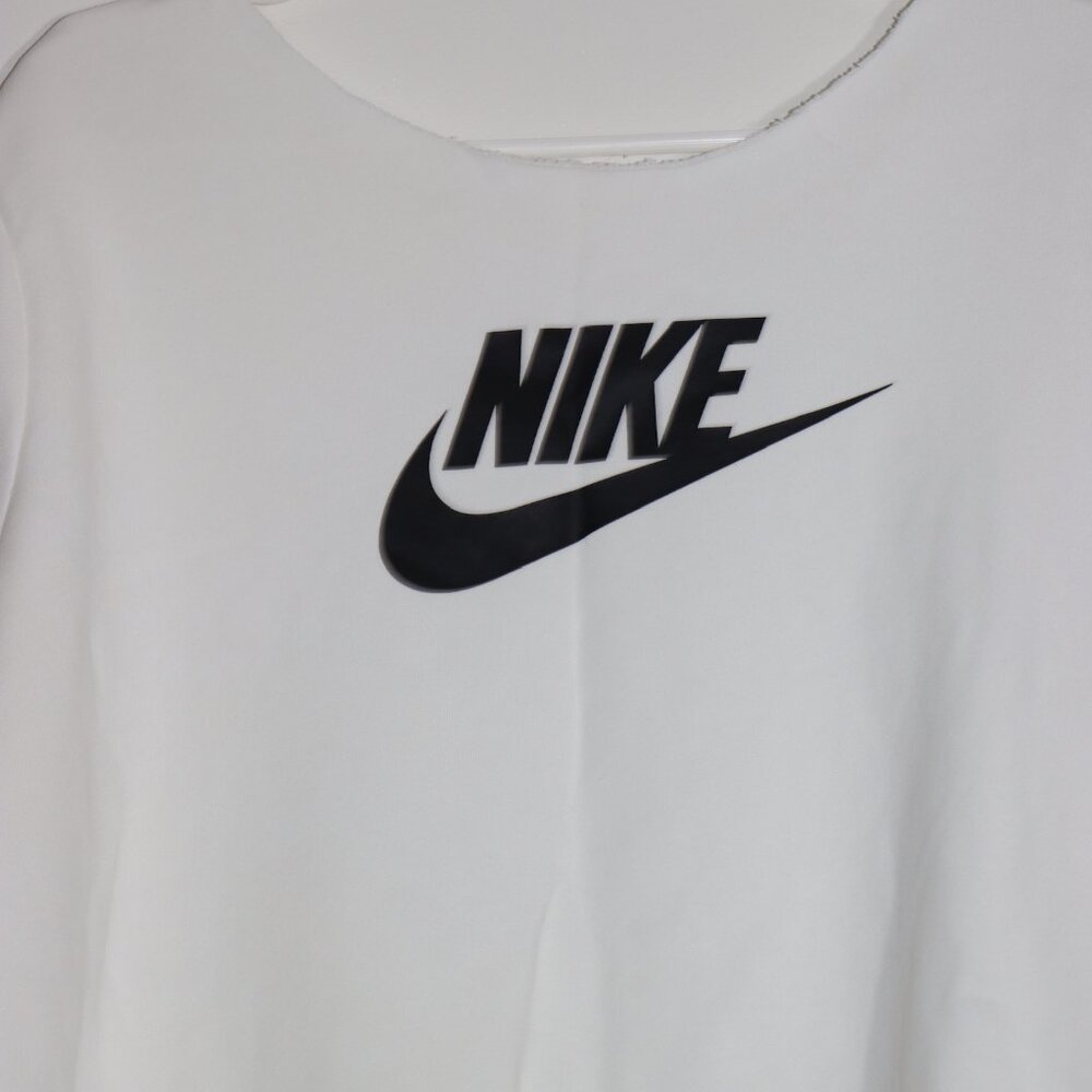 White Nike Crewneck Off- the -shoulder